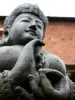 Product image 2 of the product “Standing Dewi Sri, cast stone, 153cm height, , Antique Finish ”